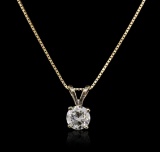 14KT Yellow Gold 0.33 ctw Diamond Pendant With Chain