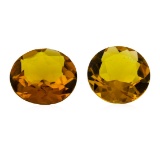 10.07 ctw.Natural Round Cut Citrine Quartz Parcel of Two