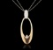 14KT Two Tone Gold 0.62 ctw Diamond Pendant with Chain