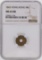 1863 Hong Kong One Mil Coin NGC MS63RB