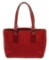 Gucci Red GG Canvas Leather Tote Bag