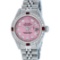 Rolex Ladies Stainless Steel Pink Diamond & Ruby Datejust Wristwatch