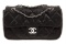 Chanel Black Nylon Flap Shoulder Bag