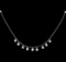 0.52 ctw Diamond Necklace - 14KT White Gold