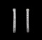 3.96 ctw Diamond Earrings - 14KT White Gold