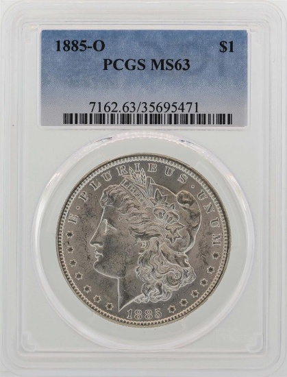 1885-O $1 Morgan Silver Dollar Coin PCGS MS63