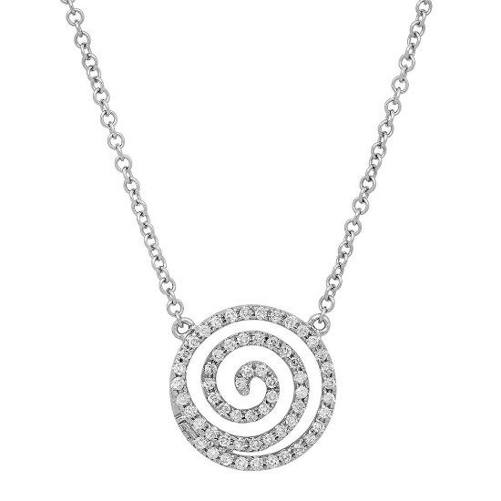 18k Gold 0.28CTW Diamond Necklace, (SI1-SI2/G-H)