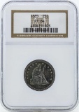 1885 Seated Liberty Proof Quarter Coin NGC PF64