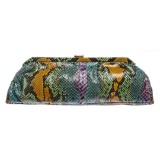 MCM Multicolor Snakeskin Amaranda Long Clutch Handbag