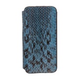MCM Blue Snakeskin Leather Flap iPhone 5 Case