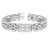 14K White Gold 1.30CTW Diamond Bracelet, (SI3/F-G)