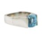 6.36 ctw Blue Zircon Ring - Platinum