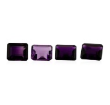 25.47 ctw. Natural Emerald Cut Amethyst Parcel of Four