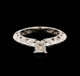 14KT White Gold 0.91 ctw Diamond Ring