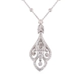 1.96 ctw Diamond Pendant & Chain - 18KT White Gold