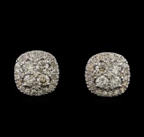 2.20 ctw Diamond Earrings - 14KT White Gold