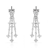 14k White Gold 0.50CTW Diamond Earrings, (I1-I2/G-H)