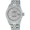 Rolex Ladies Stainless Steel Quickset Slate Grey Diamond Lugs Datejust Wristwatc