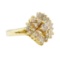 1.00 ctw Diamond Waterfall Cluster Ring - 14KT Yellow Gold