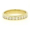 18k Yellow Gold 0.33 ctw 11 Channel Round Brilliant Cut Diamond Band Ring