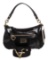 Coach Black Poppy Daisy Liquid Gloss Patent Leather Bag