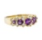 1.70 ctw Amethyst and Diamond Ring - 14KT Yellow Gold