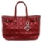 Christian Dior Burgundy Leather Cannage Quilted Tote Bag