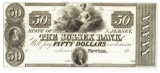 1800's $50 The Sussex Bank, Newton, NJ Obsolete Bank Note