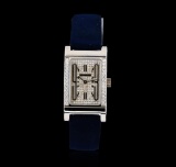 Bvlgari 18KT White Gold Diamond Rettangolo Ladies Watch