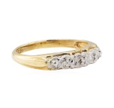 0.03 ctw Diamond Ring - 14KT Yellow and White Gold