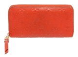 Louis Vuitton Red Empriente Leather Monogram Zippy Wallet