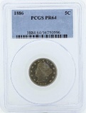 1886 Liberty V Proof Nickel Coin PCGS PR64