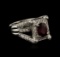 14KT White Gold 2.31 ctw Ruby and Diamond Ring