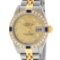 Rolex Ladies Quickset 2 Tone Champagne Diamond & Sapphire Datejust Wristwatch