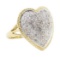 0.50 ctw Diamond Heart Shaped Ring - 14KT Yellow Gold