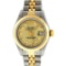 Rolex Ladies 2 Tone 14K Champagne Diamond 26MM Datejust Wristwatch