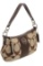 Coach Brown Monogram Canvas Leather Shoulder Bag