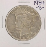 1934-S $1 Peace Silver Dollar Coin