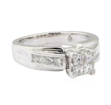 1.10 ctw Diamond Ring - 14KT White Gold