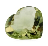 10.85 ct. Natural Heart Shape Cut Green Quartz