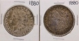 Lot of (2) 1880 $1 Morgan Silver Dollar Coins