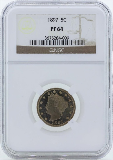 1897 Liberty Head Proof Nickel Coin NGC PF64