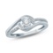 14K White Gold 0.16CTW Diamond Ring, (I1-I2/H-I)