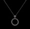 1.11 ctw Diamond Pendant With Chain - 14KT White Gold