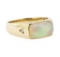 3.25 ctw Opal and Diamond Ring - 14KT Yellow Gold