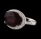 11.48 ctw Ruby and Diamond Ring - 14KT White Gold