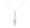 0.51 ctw Diamond Icicle Pendant with Chain - 14KT White Gold
