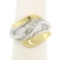 18k Yellow Gold & Platinum Wavy 2.50 ctw F VS1 Baguette & Princess Diamond Ring