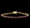 13.00 ctw Ruby and Diamond Bracelet - 14KT Yellow Gold
