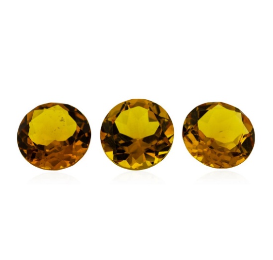 16.13 ctw.Natural Round Cut Citrine Quartz Parcel of Three